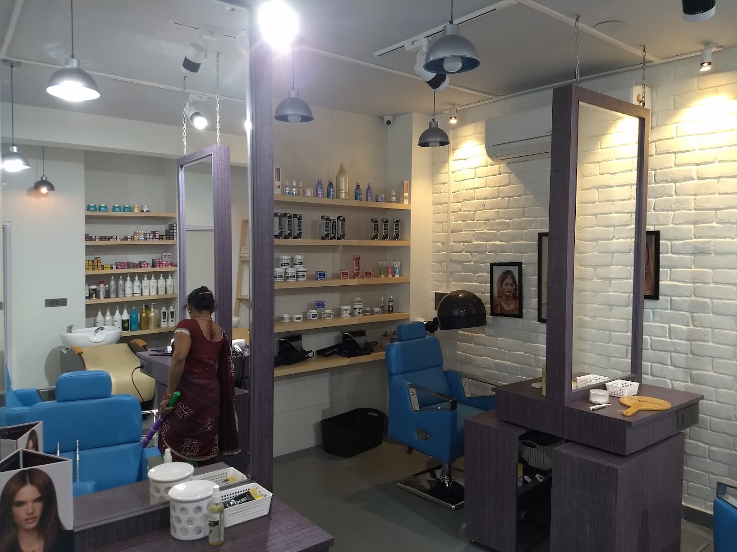 At the salon
